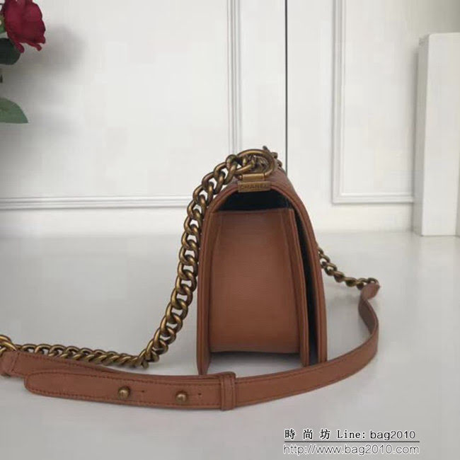 香奈兒CHANEL 67085奶茶色原單質量經典之作鏈條斜挎包 DSC2050